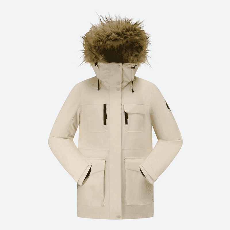 Женская парка цвета «off-white»